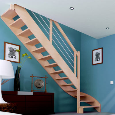 Exemple d'escalier 1/4 tournant